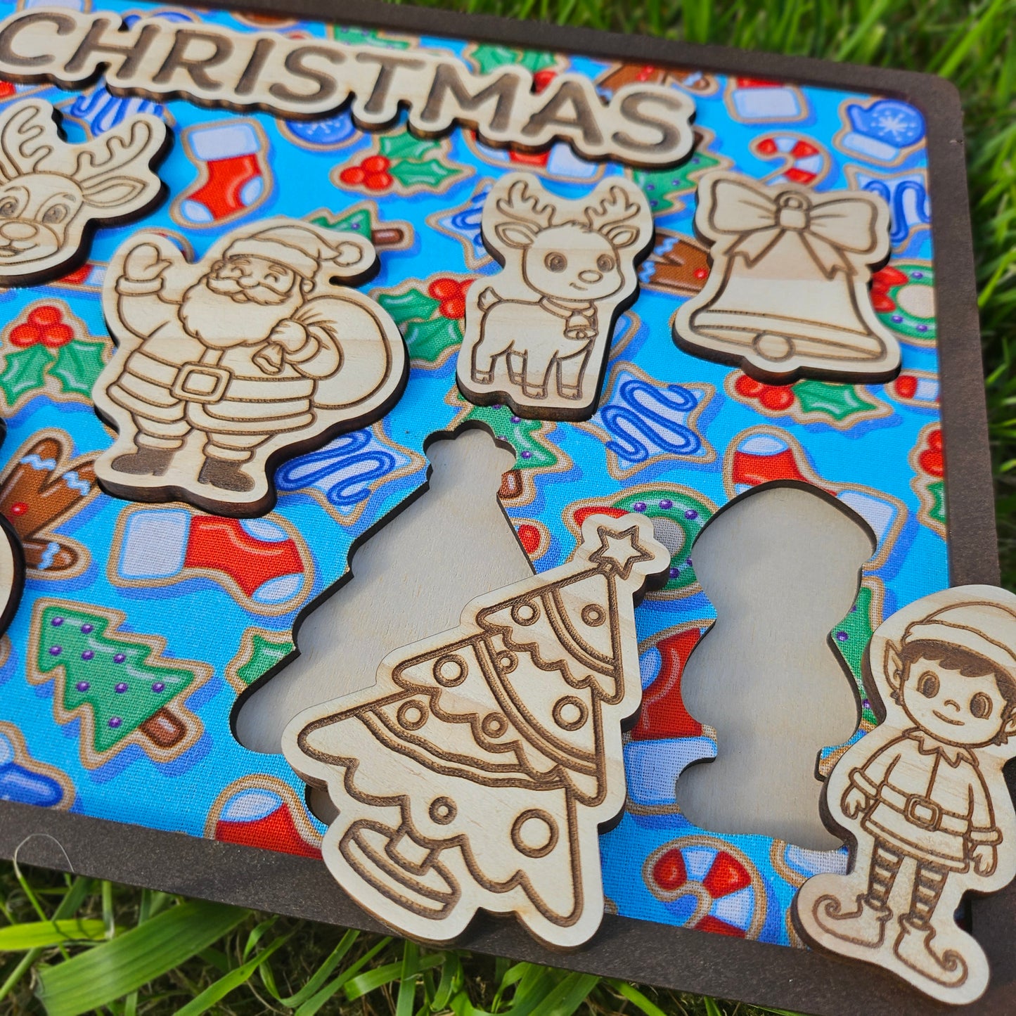 Christmas Wooden and Fabric Puzzle