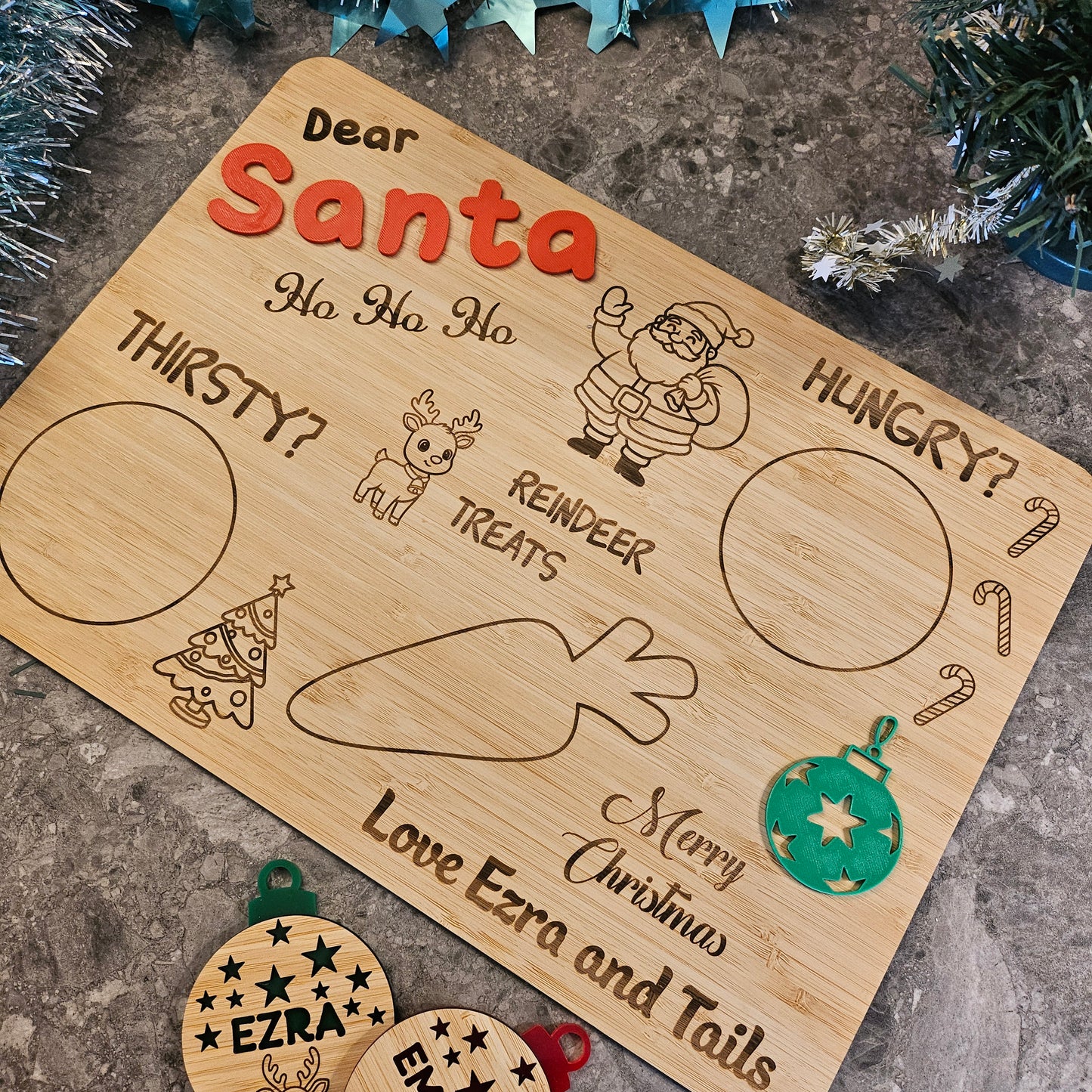 Personalised Santa Wooden Board