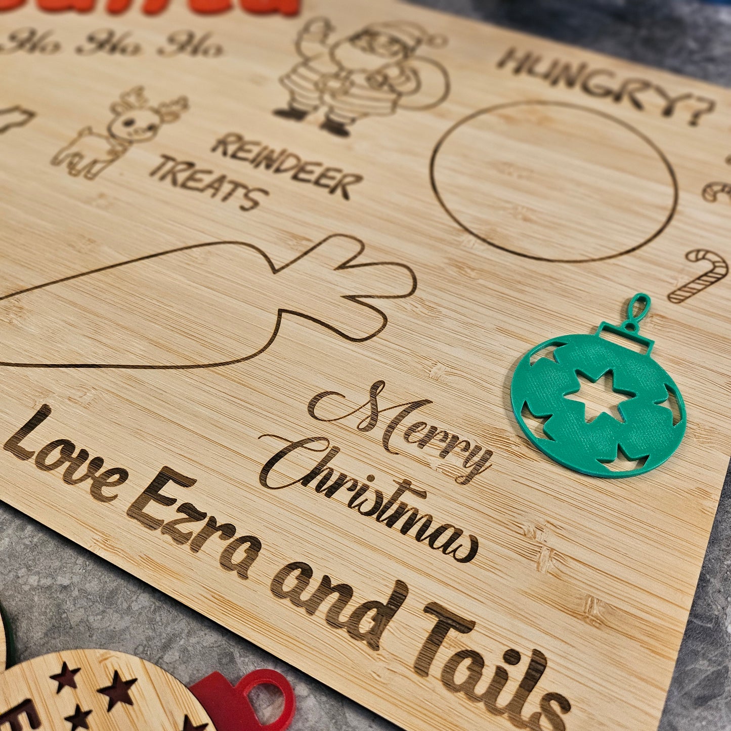 Personalised Santa Wooden Board
