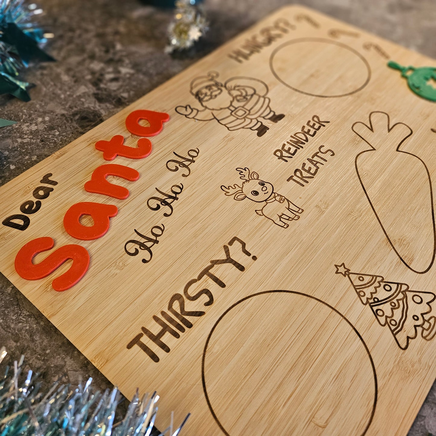 Personalised Santa Wooden Board