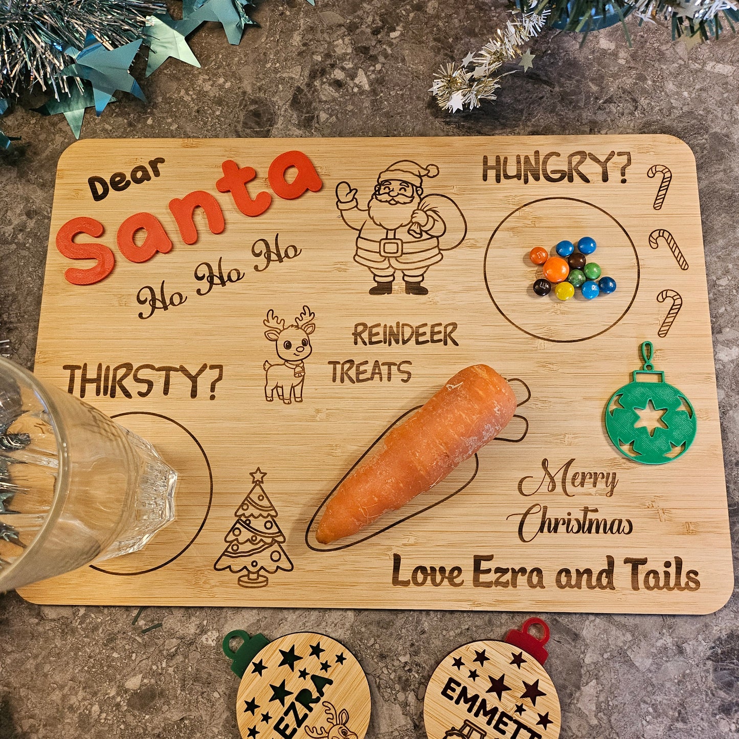 Personalised Santa Wooden Board