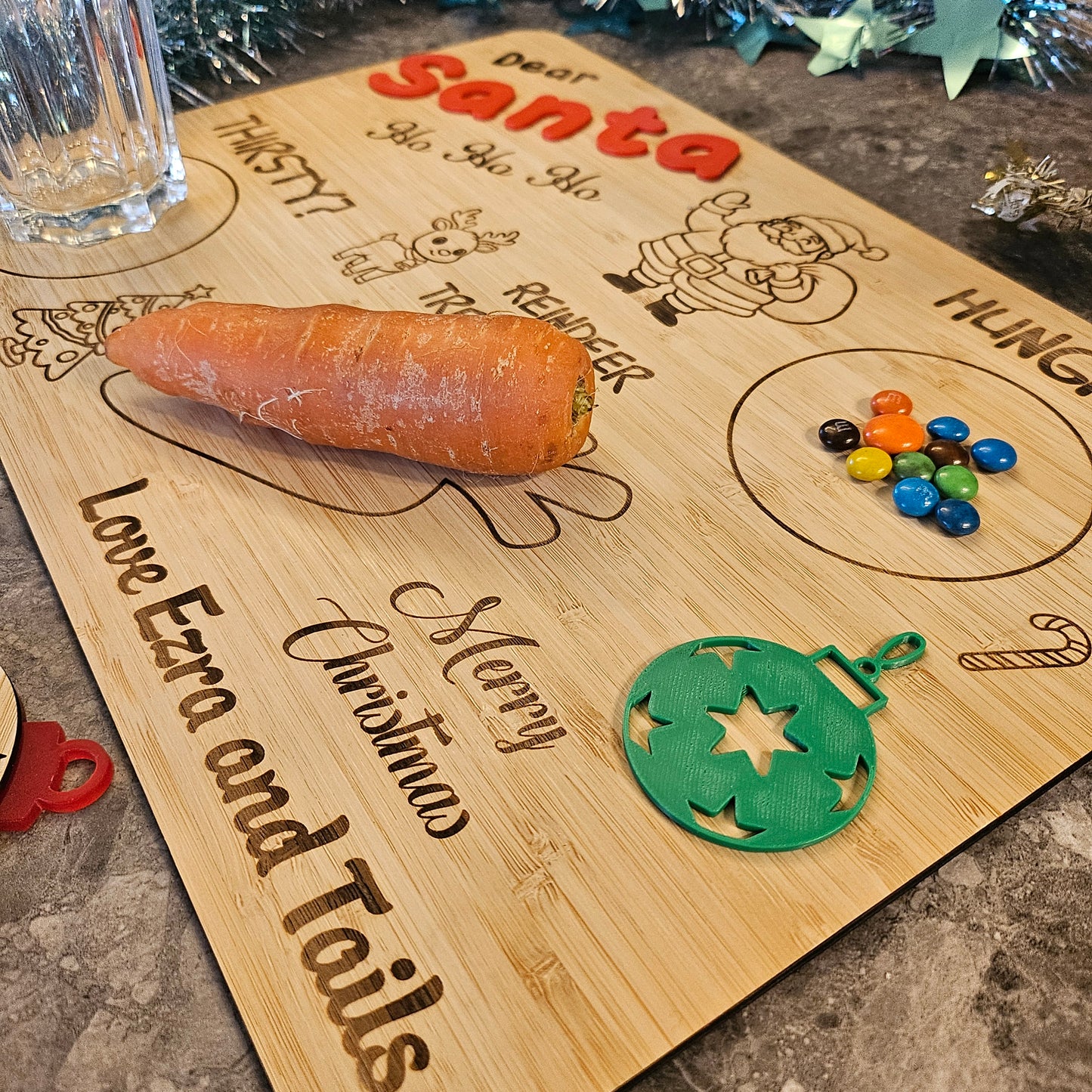Personalised Santa Wooden Board