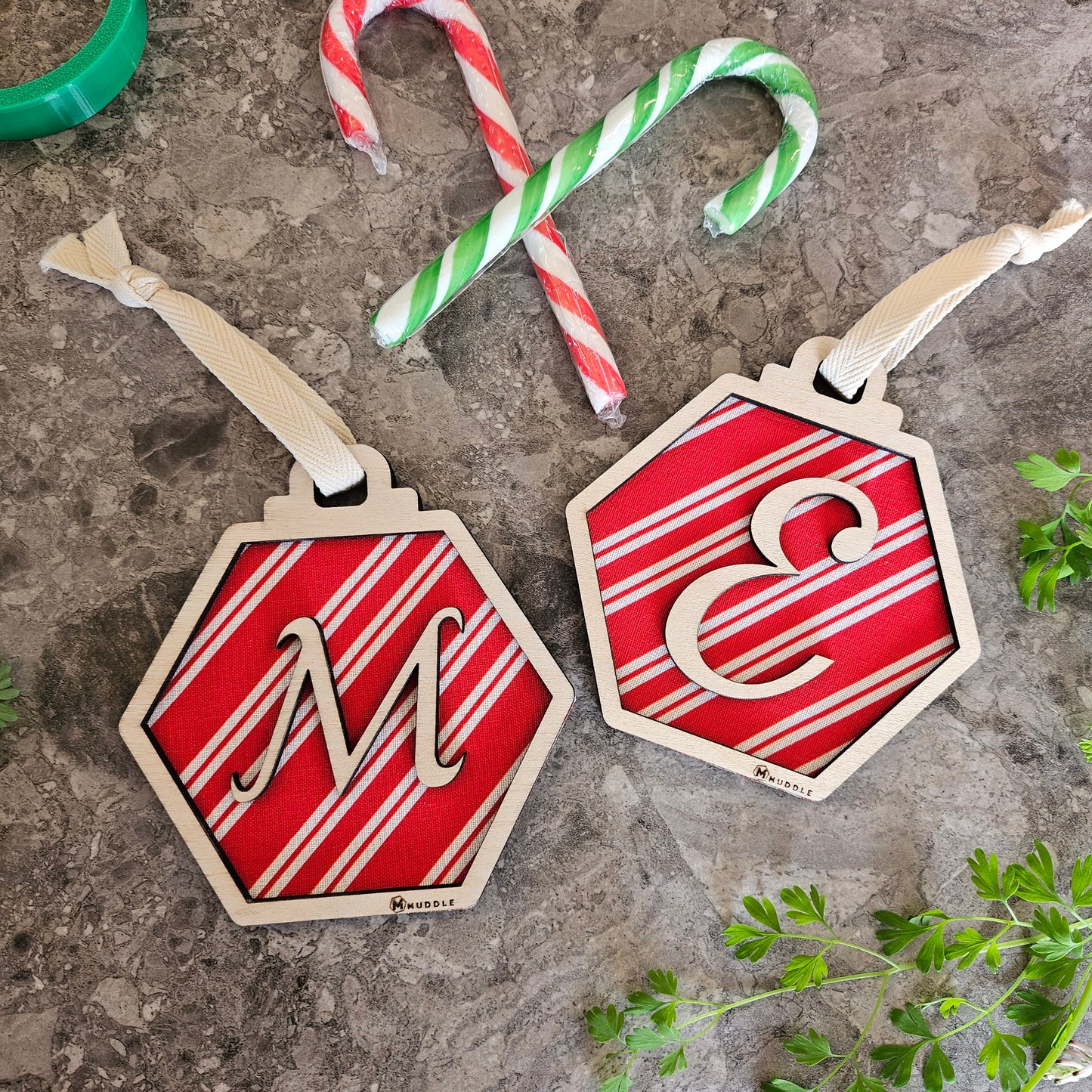 Personalised Fabric Christmas Ornaments