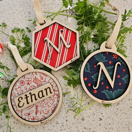 Personalised Fabric Christmas Ornaments