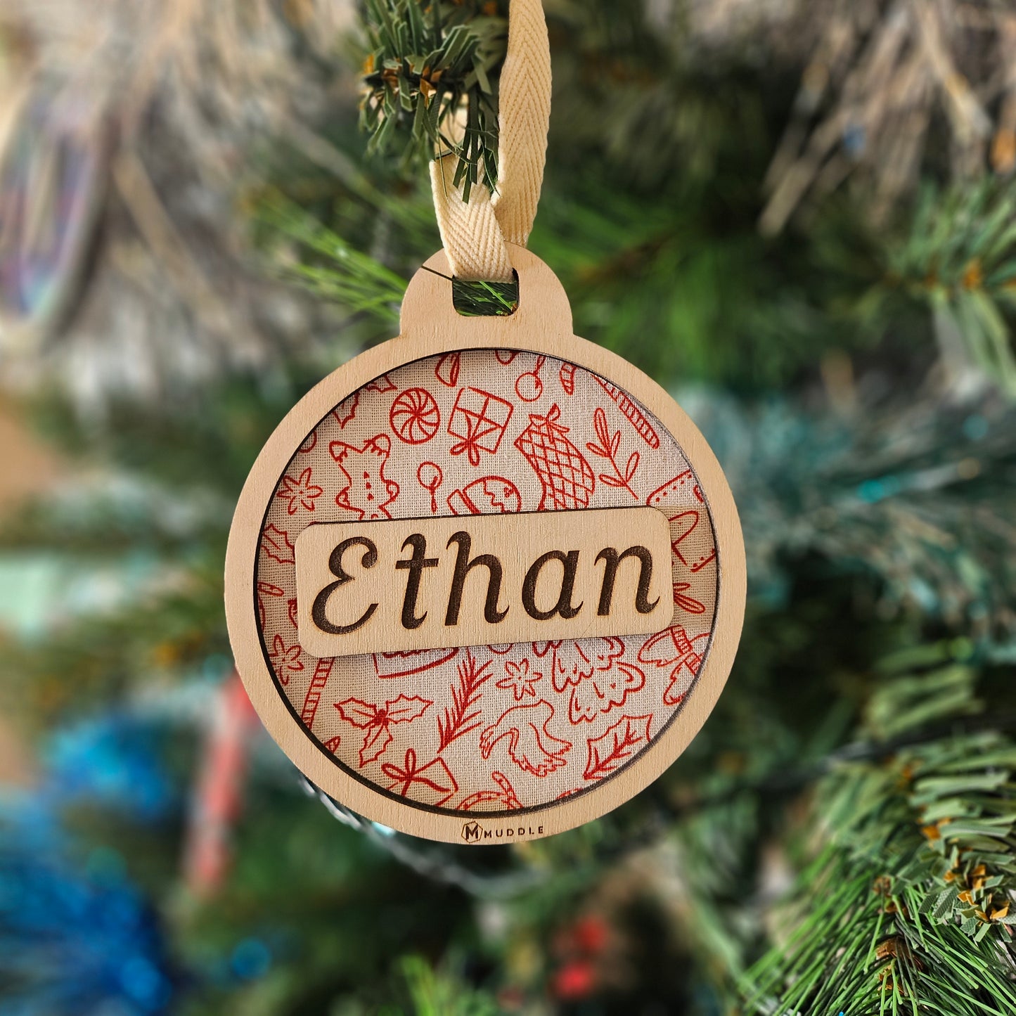Personalised Fabric Christmas Ornaments