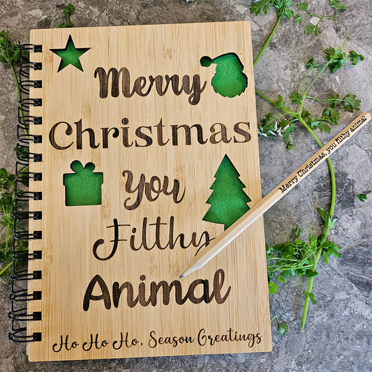 Filthy Animal Notebook and Pencil