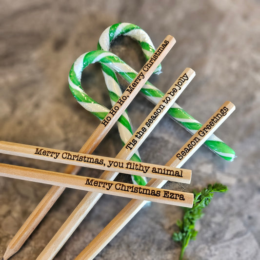 Christmas themed pencils pack of 5