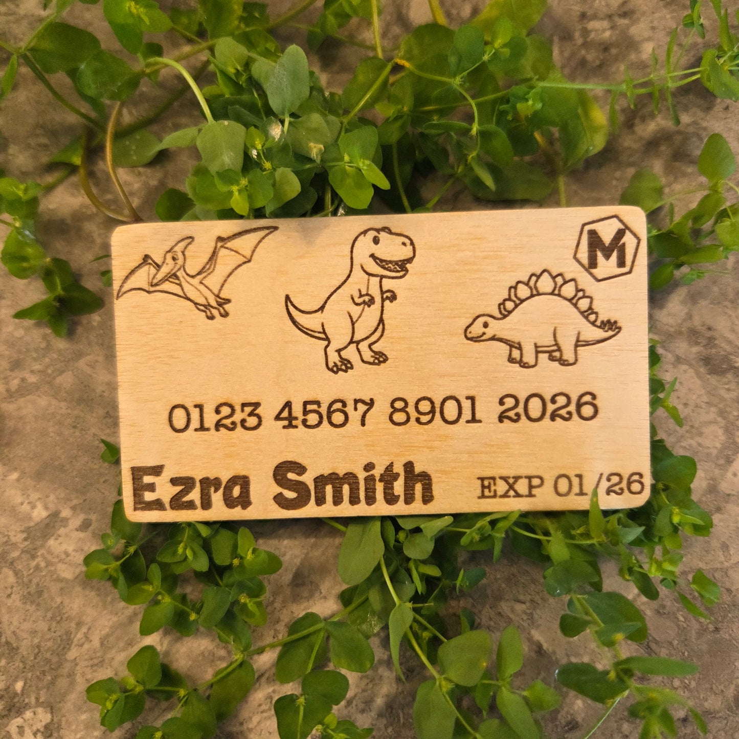 Wooden Personalised "Eftpos" Cards