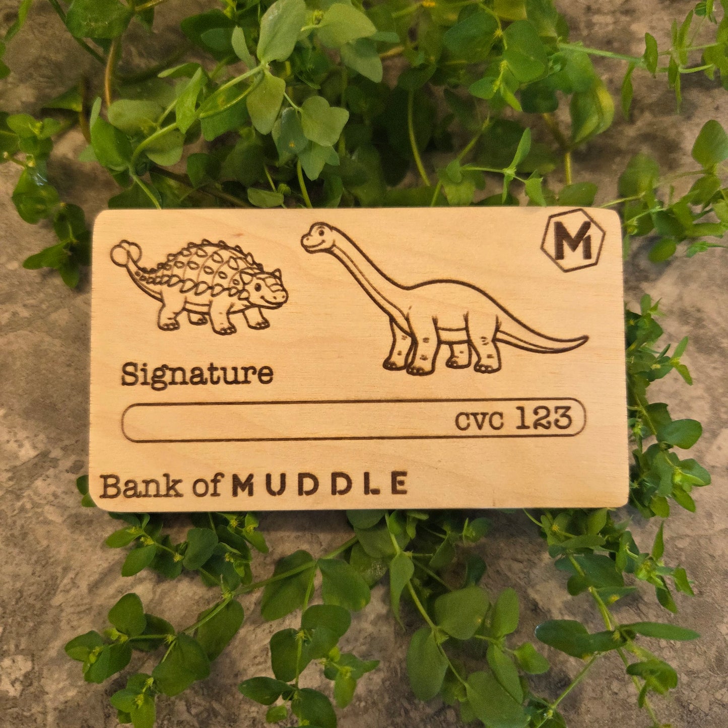 Wooden Personalised "Eftpos" Cards