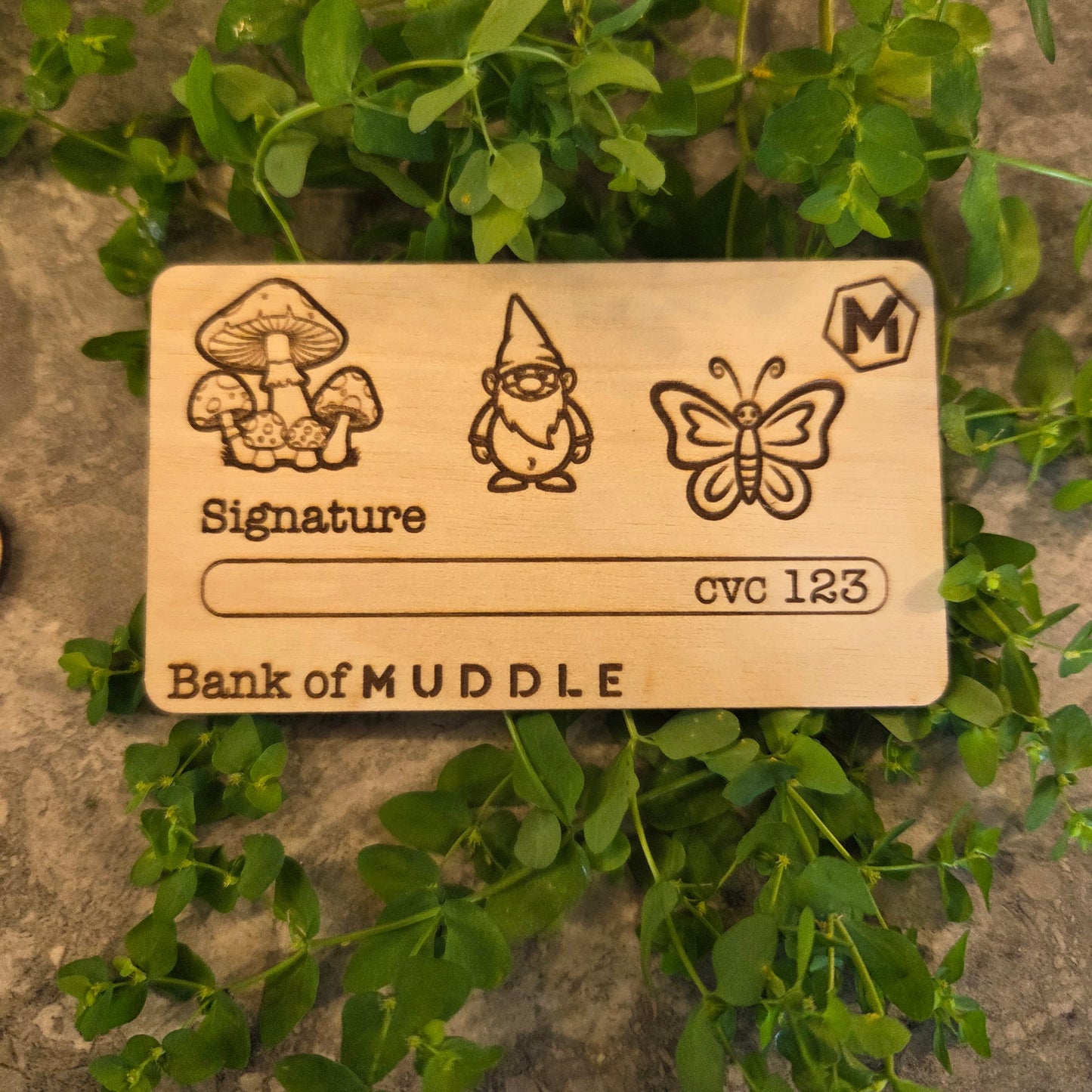 Wooden Personalised "Eftpos" Cards