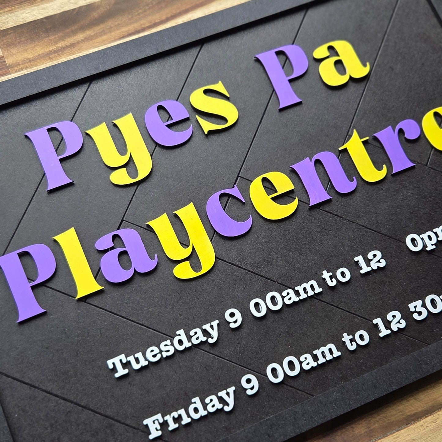 Herringbone Pattern Customisable Sign