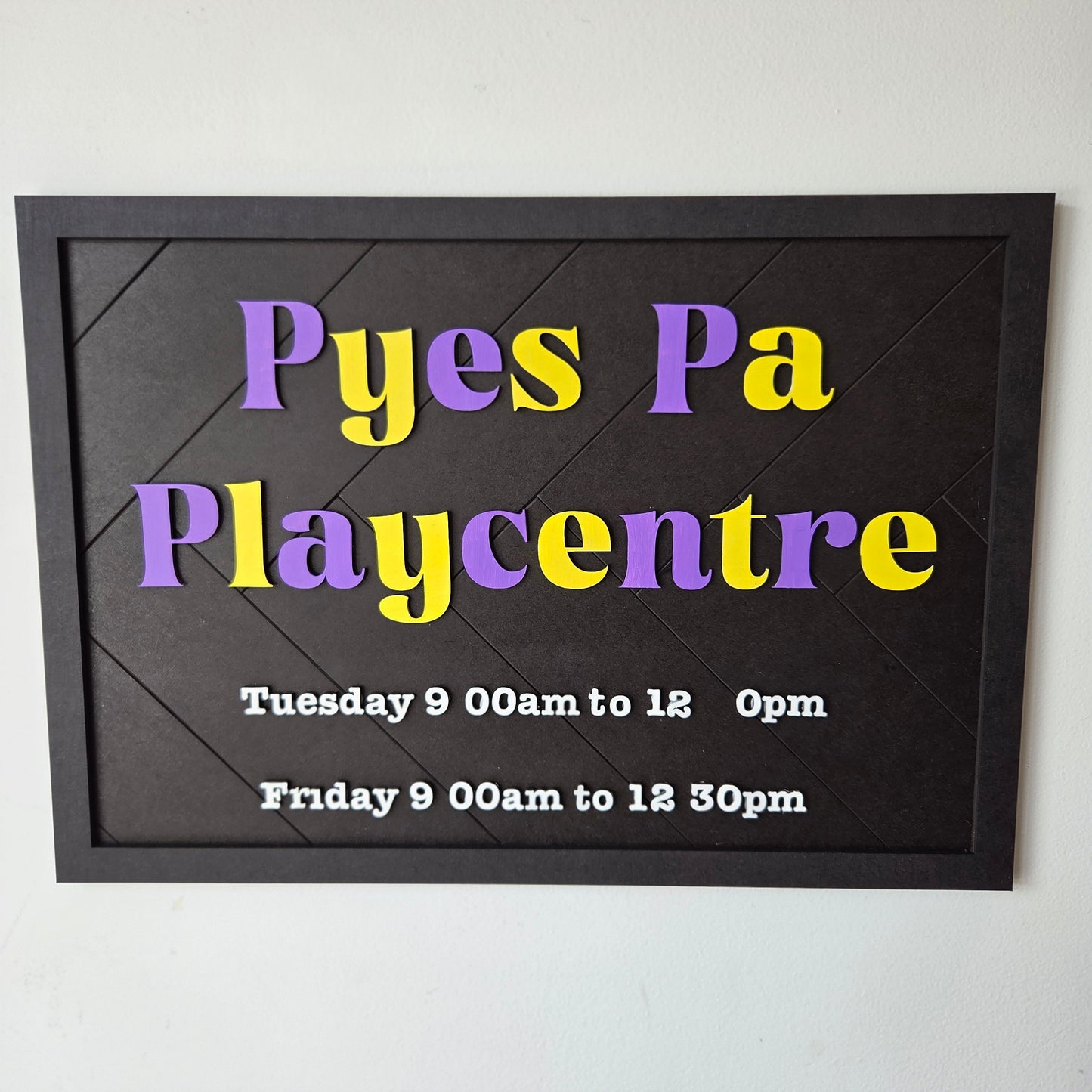 Herringbone Pattern Customisable Sign