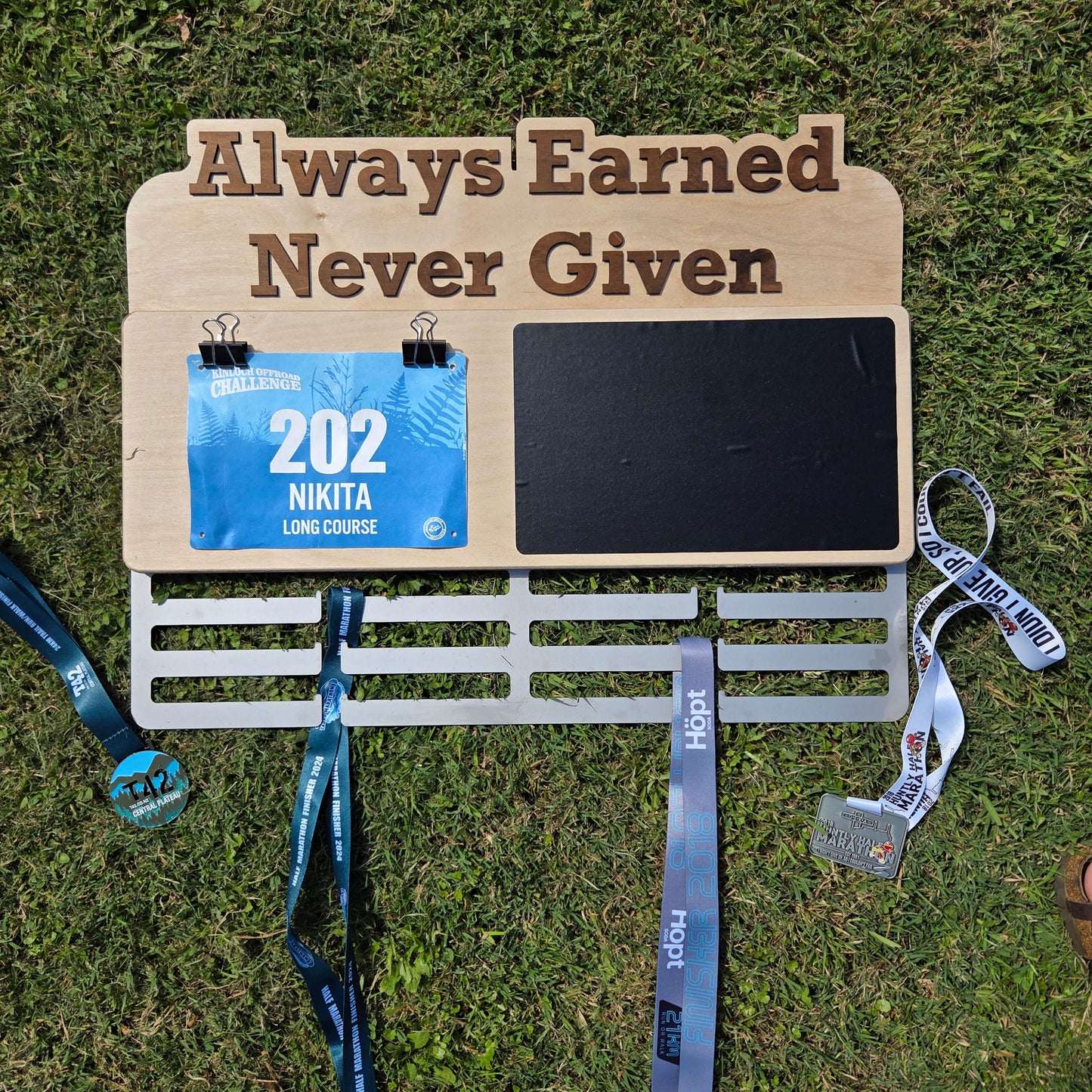 Customisable Saying Medal Hanger