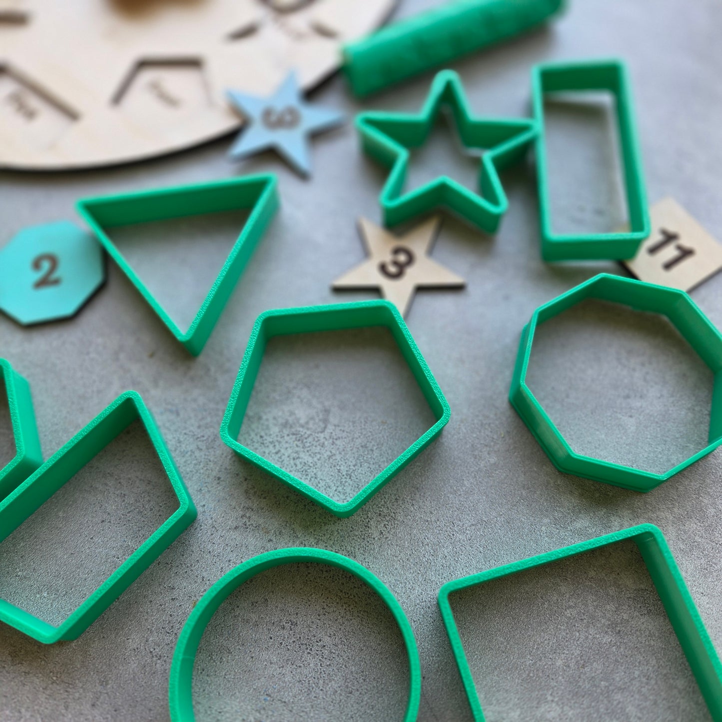 Shapes Playdough/ Cookie Cutters Set