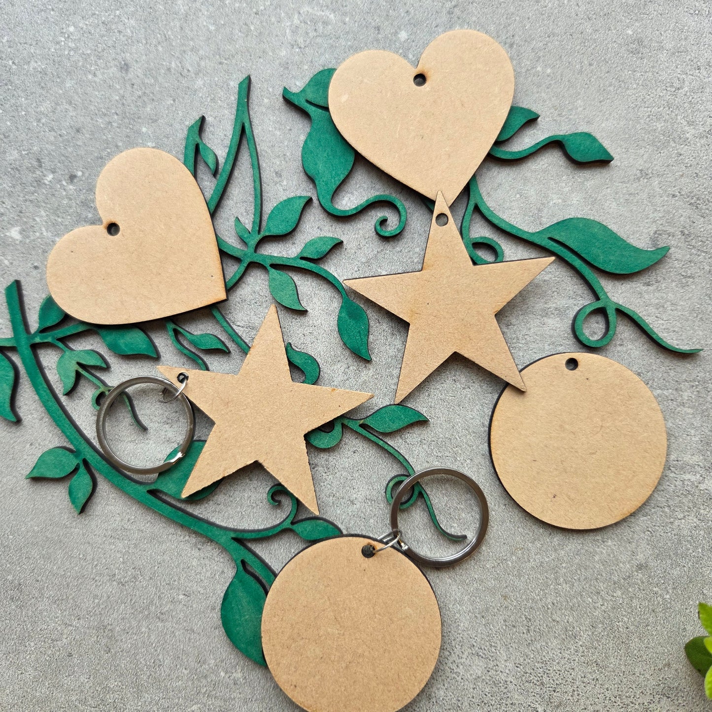 Blank Keyring Shapes