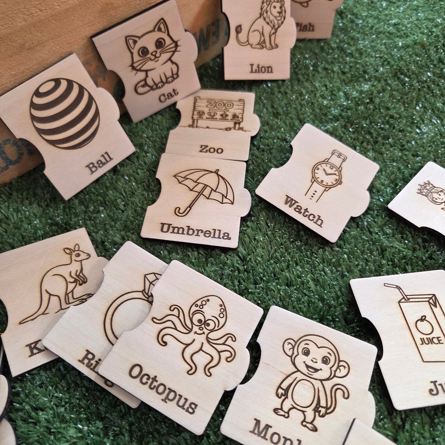 Wooden Phonics Tiles