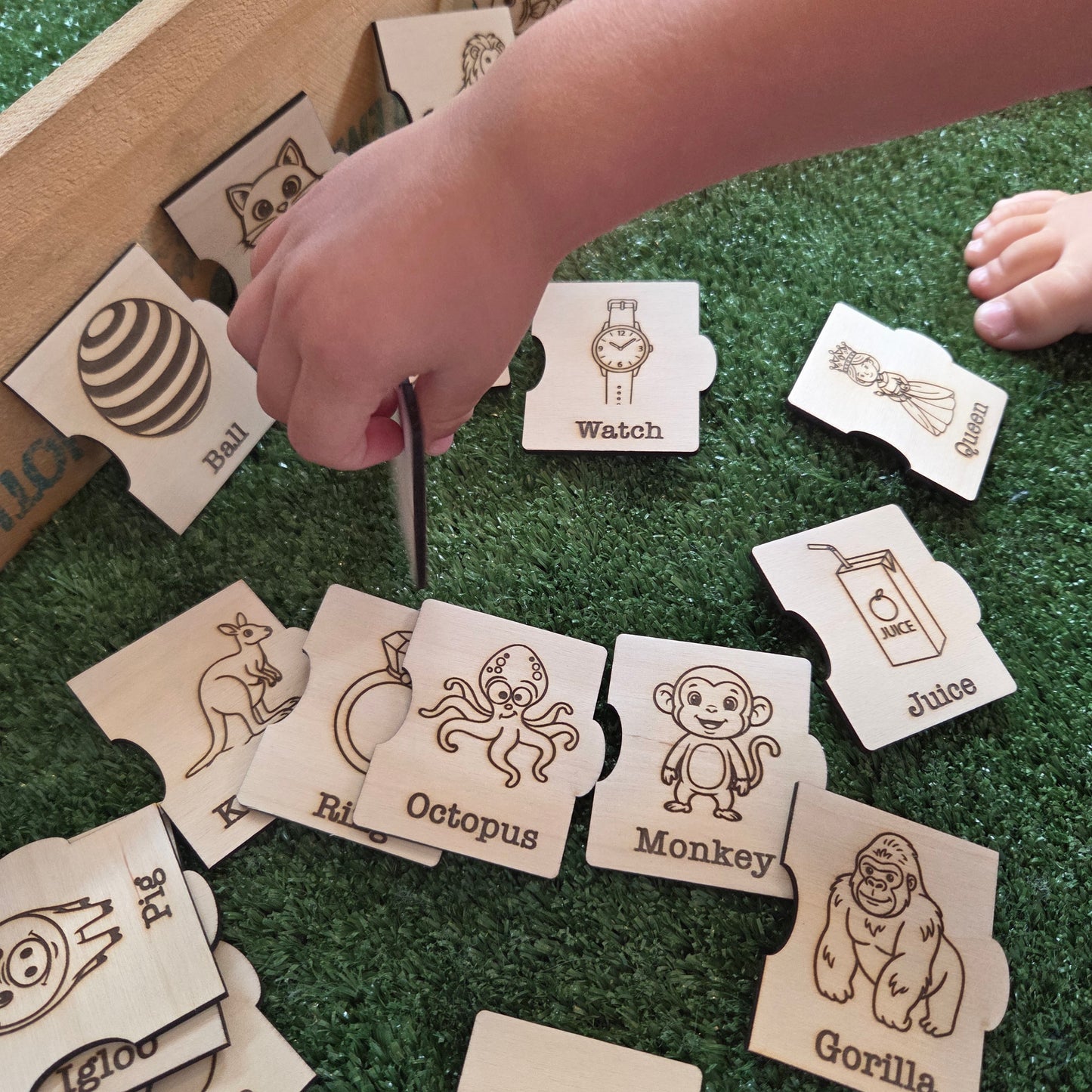 Wooden Phonics Tiles