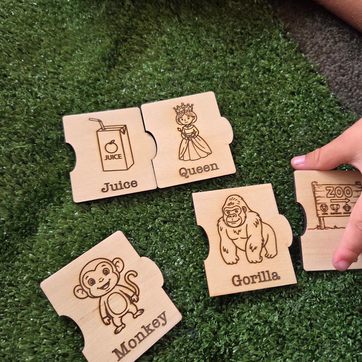 Wooden Phonics Tiles
