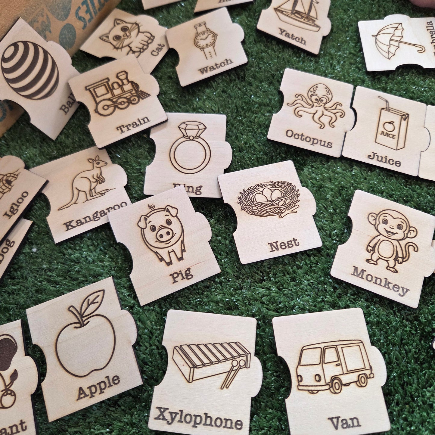 Wooden Phonics Tiles