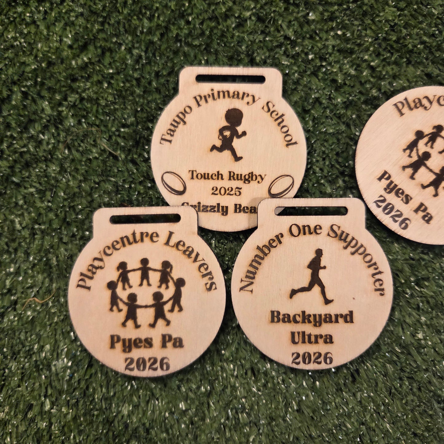 Customisable Birch Wooden Medals