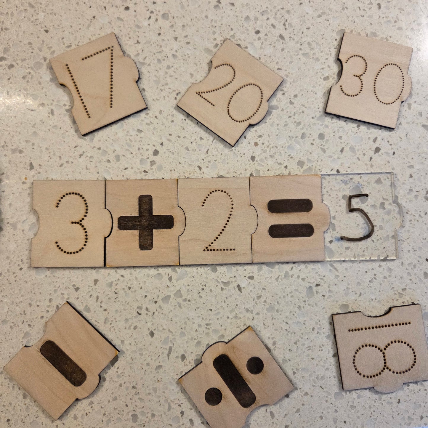Number Puzzle Tiles