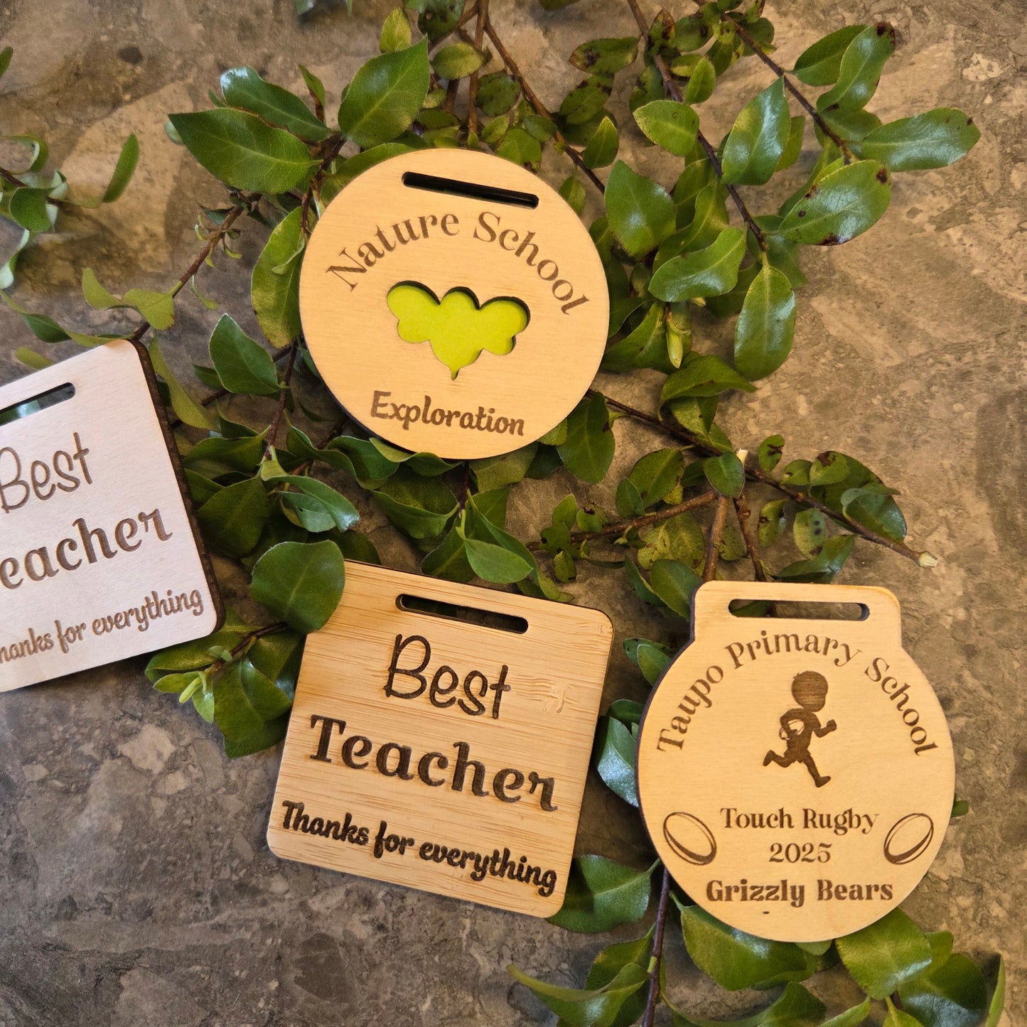 Customisable Birch Wooden Medals