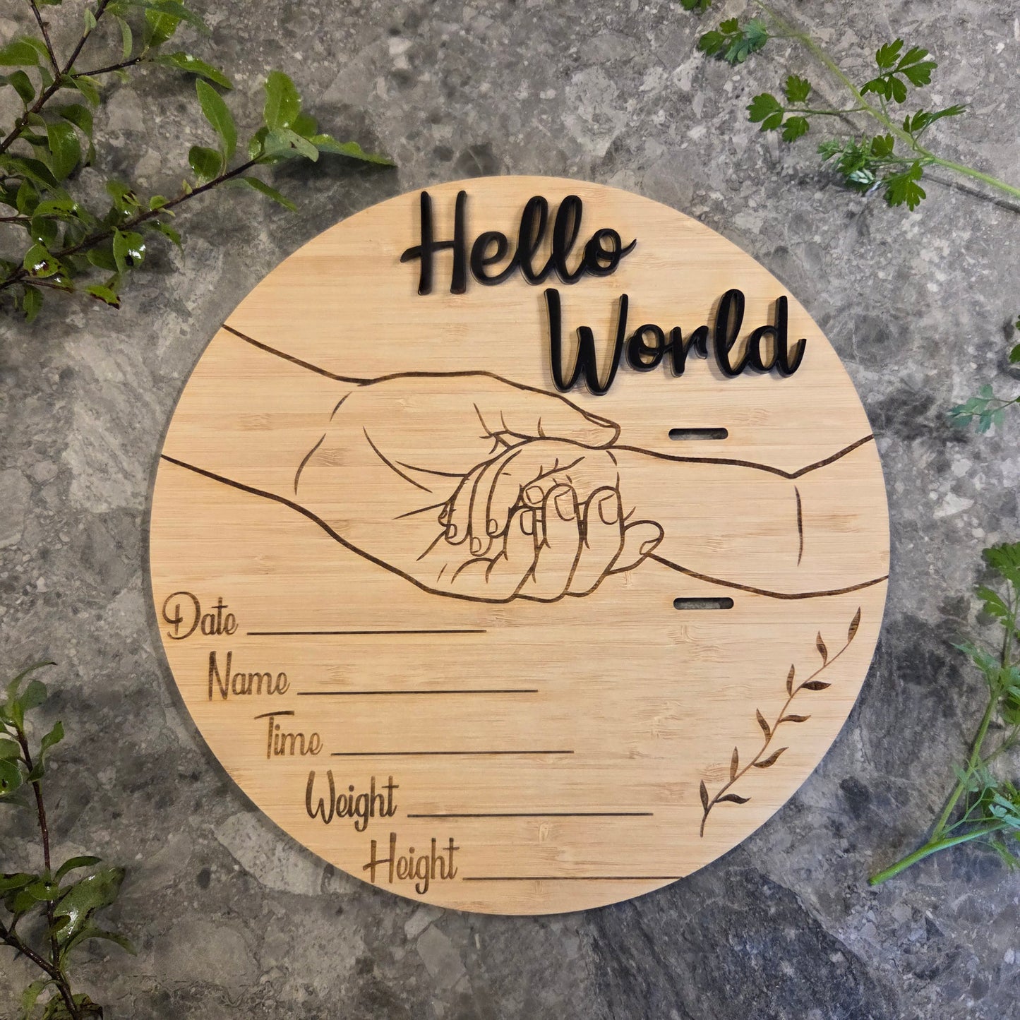 Hello World Nursery Sign