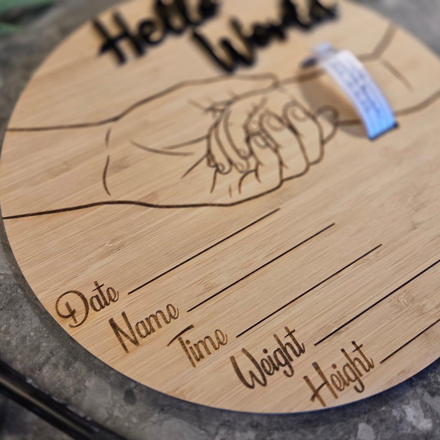 Hello World Nursery Sign