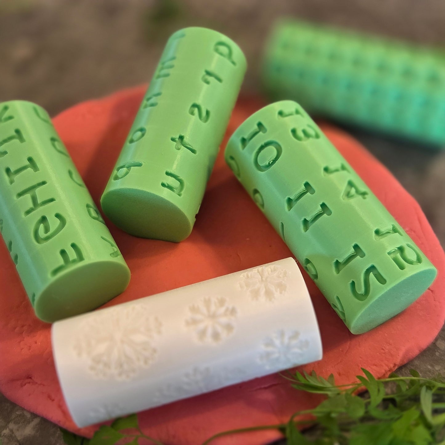 Uppercase Letter Playdough Roller