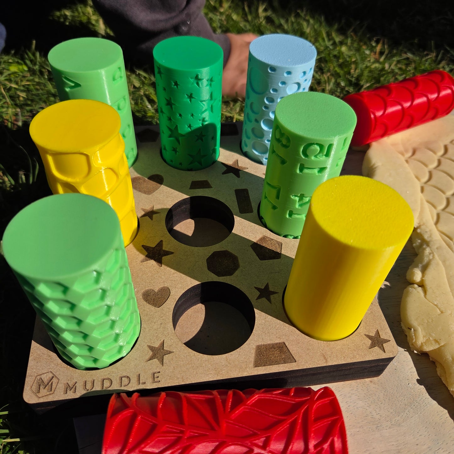 Playdough Rollers Set with Wooden Holder