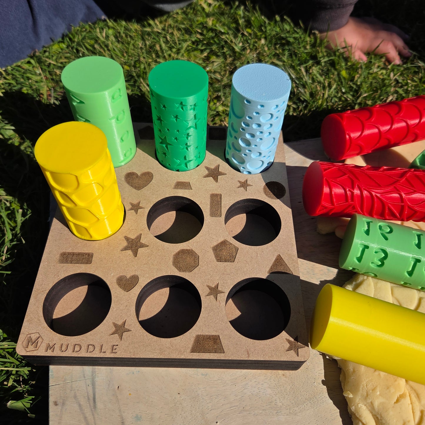 Playdough Rollers Set with Wooden Holder