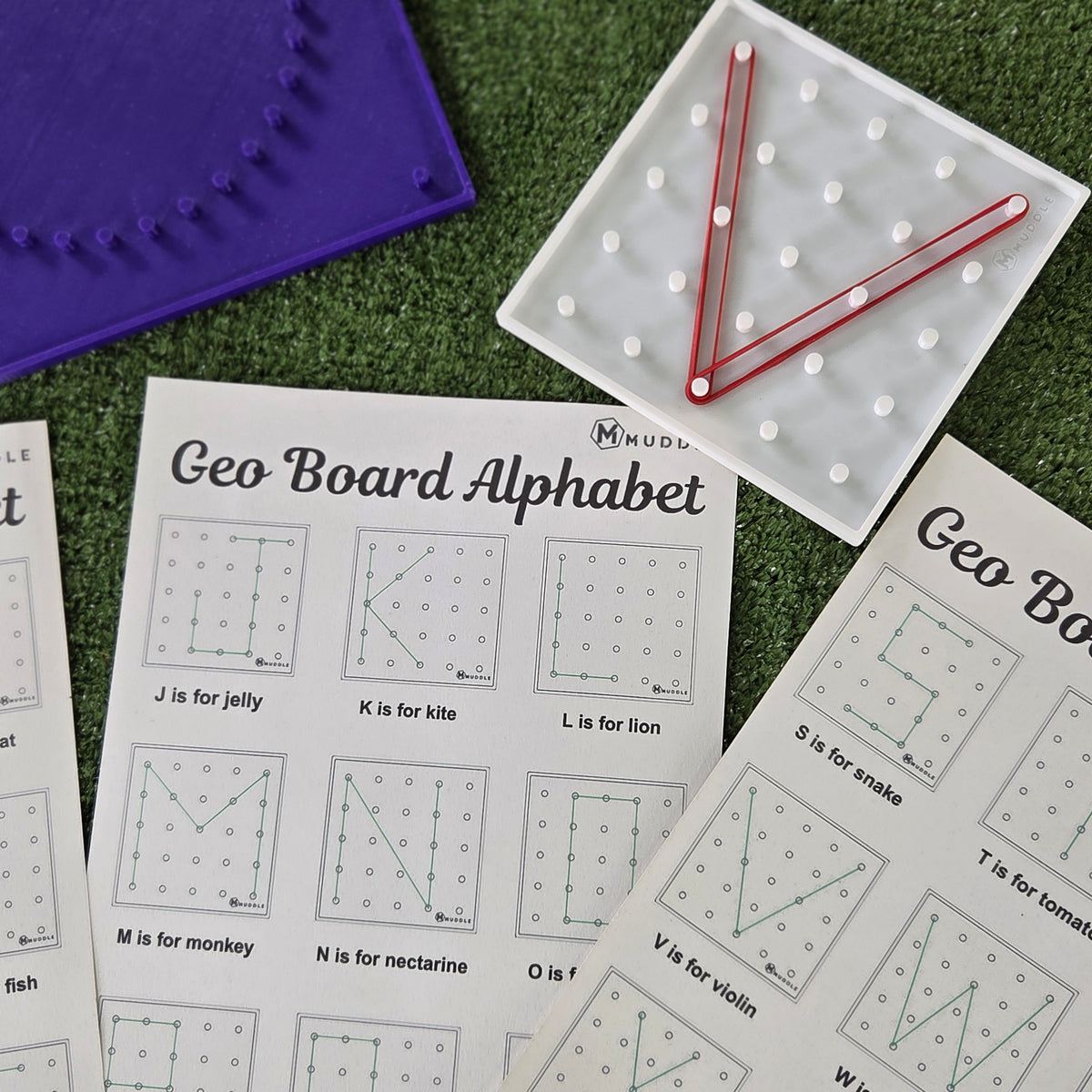3D Printed Geo Board Set and Fine Motor & Alphabet Learning Toy