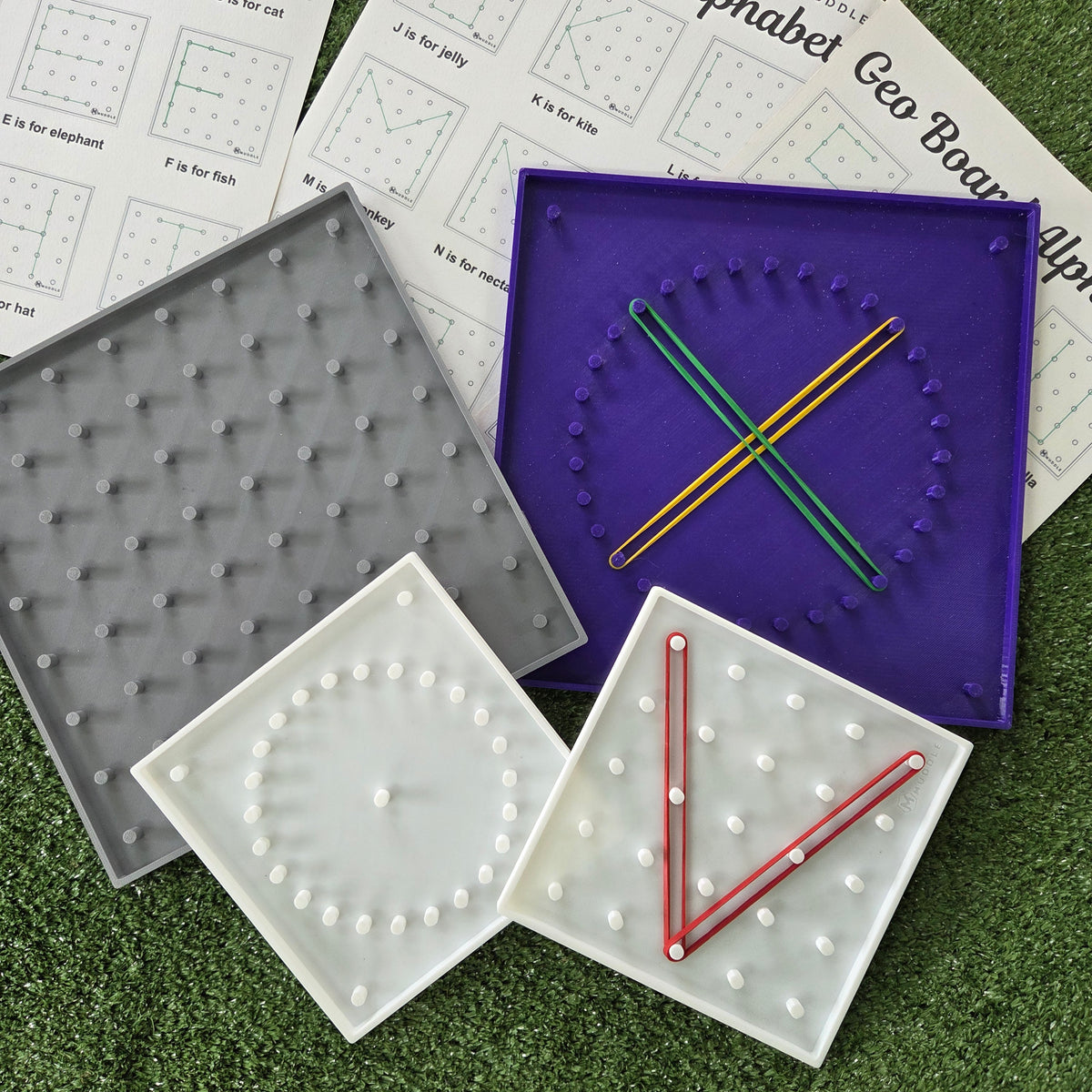 3D Printed Geo Board Set and Fine Motor & Alphabet Learning Toy