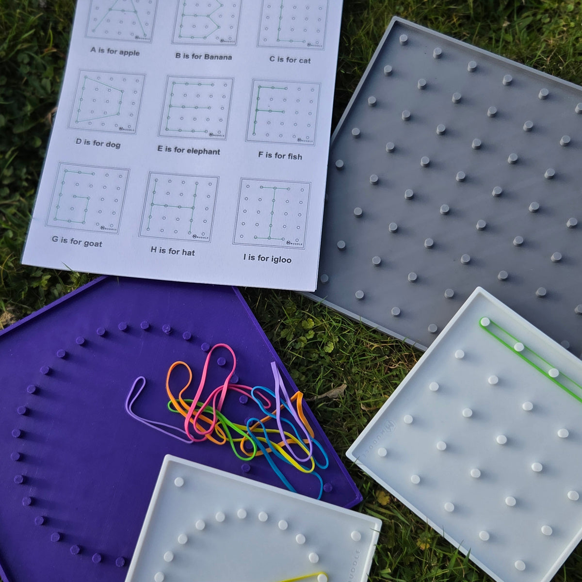 3D Printed Geo Board Set and Fine Motor & Alphabet Learning Toy