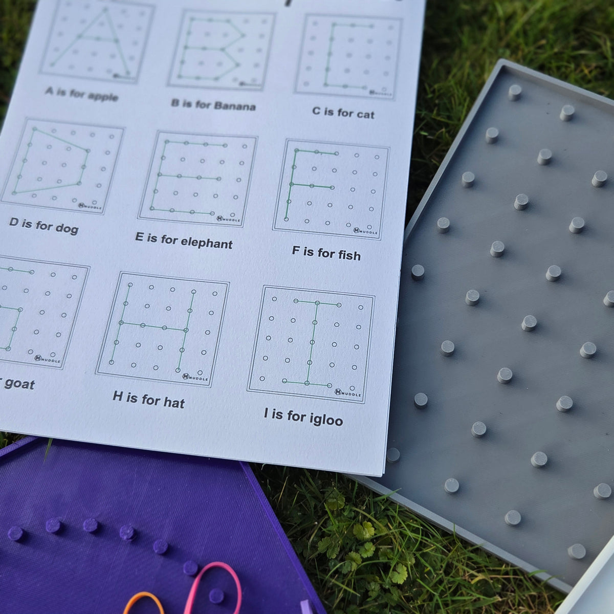 3D Printed Geo Board Set and Fine Motor & Alphabet Learning Toy