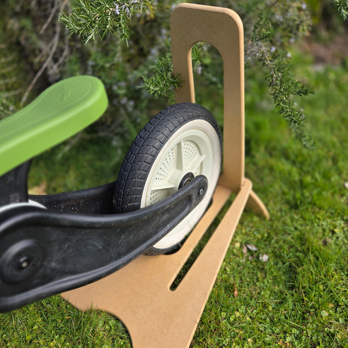 Kids Wooden Bike Stand & Floor Parking Rack