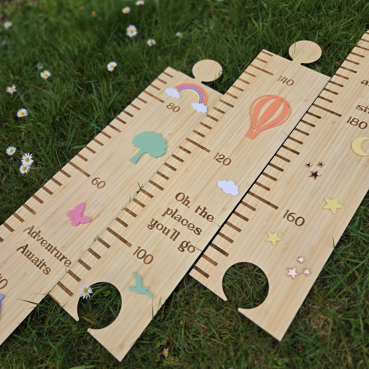 Wooden Quote's Puzzle Height Chart,  Kids Growth Ruler NZ