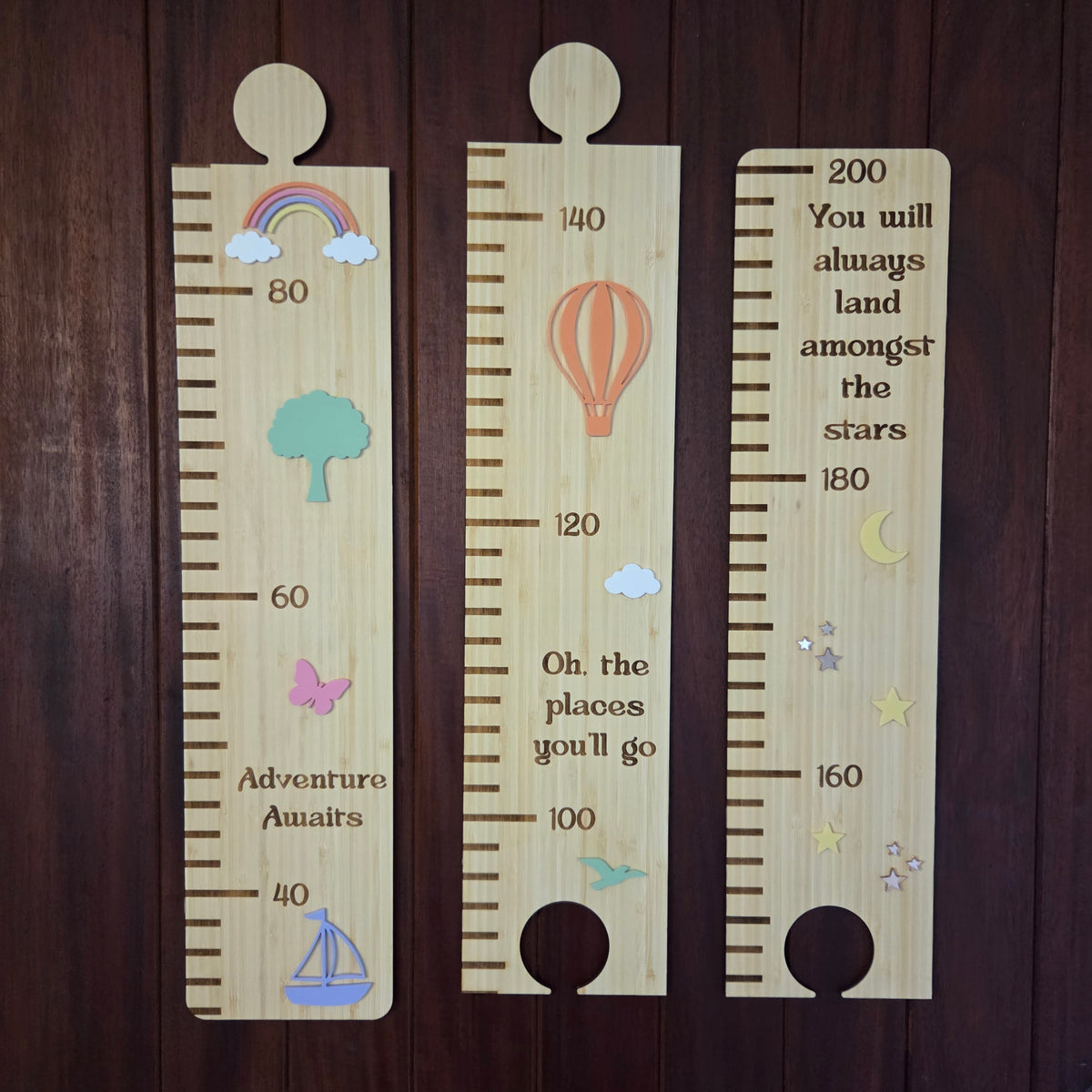 Wooden Quote's Puzzle Height Chart,  Kids Growth Ruler NZ