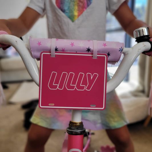 Personalised Kids Bike Number Plate , Custom Name Plate for Bikes, Scooters & Trikes