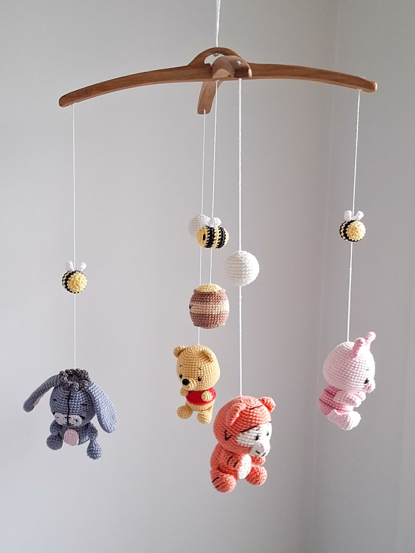 Customisable Wooden/ Crocheted Mobil