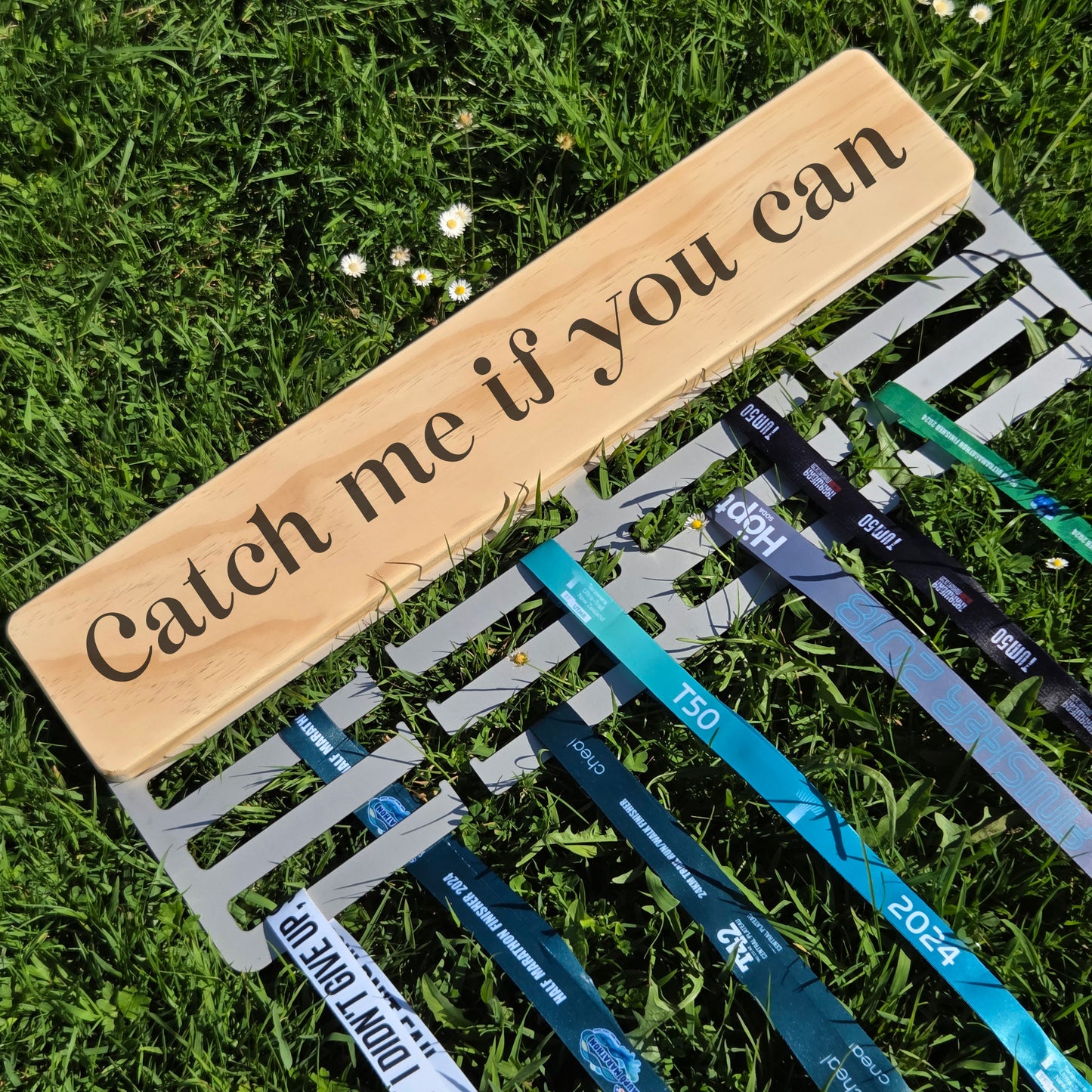 Pine Customisable Sayings Medal Hanger