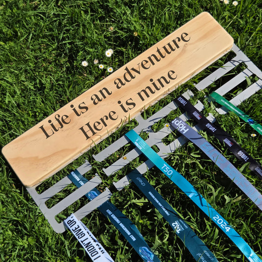 Pine Customisable Sayings Medal Hanger