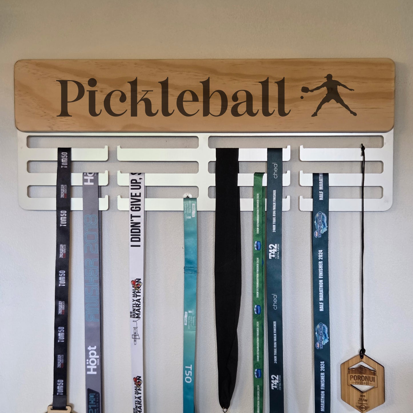 Pine Customisable Medal Hanger