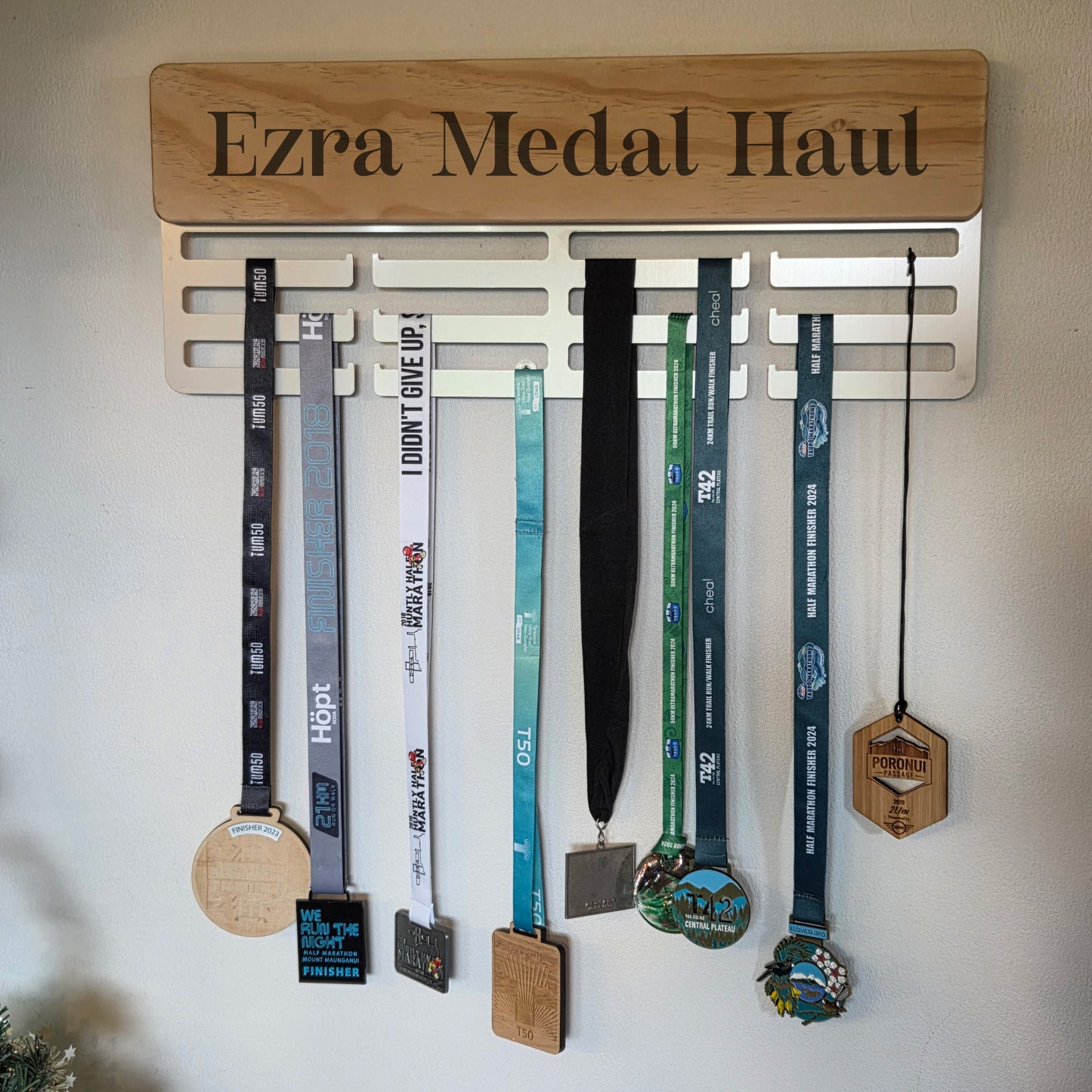 Pine Customisable Medal Hanger