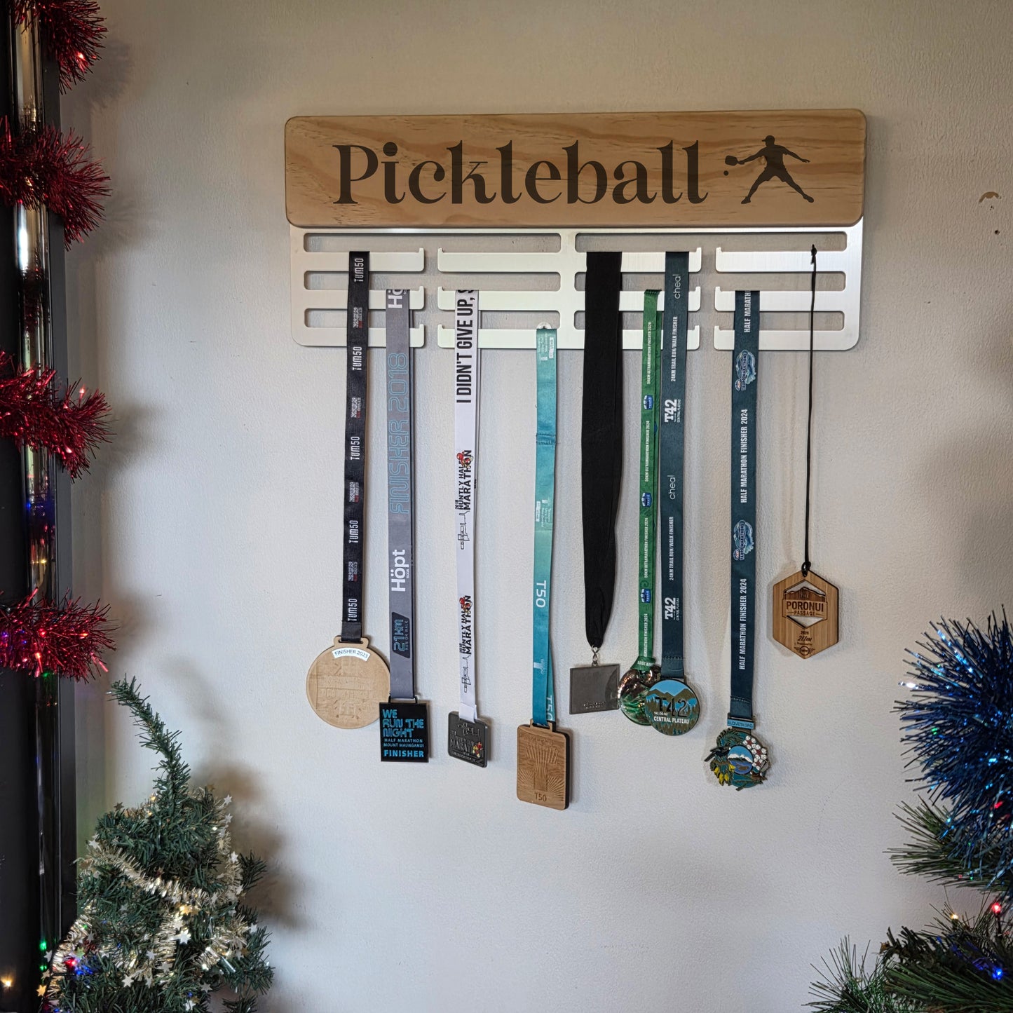 Pine Customisable Medal Hanger