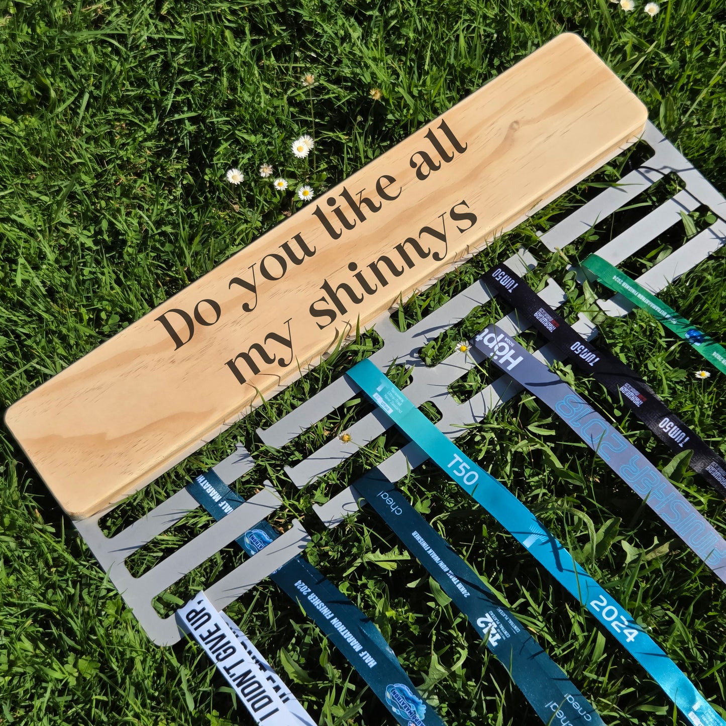 Pine Customisable Sayings Medal Hanger